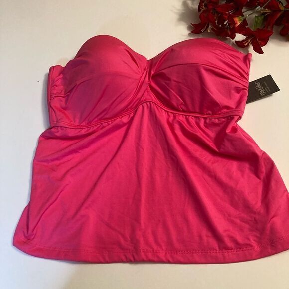 Mossimo Co. NWT Pinkish Red Tankini - Picture 1 of 9